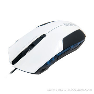 Optical Wired Powerful and Cool Game Mouse, Intelligent Power-saving Function